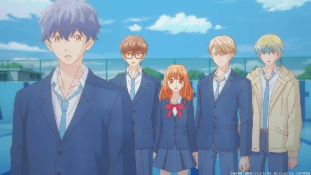 Mizuho with Kizuki, Shin, Airu and Shugo in Anyway, I'm Falling in Love with You Season 2