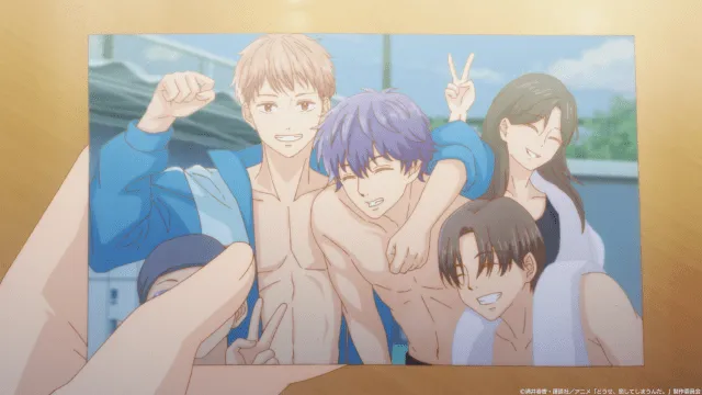 The five childhood friends taking a group photo in Anyway, I'm Falling in Love with You Season 2