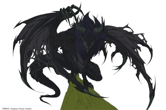 Azalar, the black dragon avatar of the corrupted Ebony Dofus in Aoki Densho: Welsh & Shedar