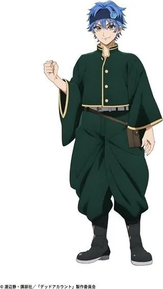Soji Enishiro, the blue-haired streamer Aoringo, in the Dead Account anime