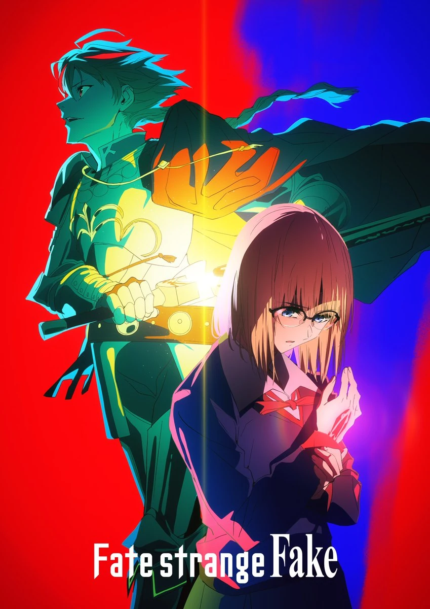 Fate/strange Fake key visual of Saber and Ayaka Sajyou, Winter 2026 anime