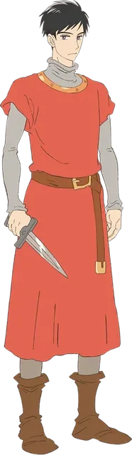 Swordsman, the sixth brother, character art from The Seven Knights of the Marronnier Kingdom