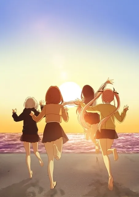Tune In to the Midnight Heart visual of the broadcasting club girls running toward the sunset