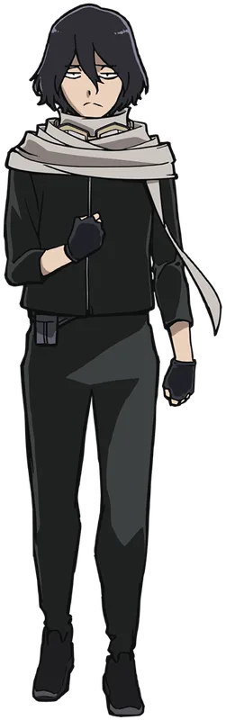 A teenage Shota Aizawa at U.A. High in the Aizawa student arc of My Hero Academia: Vigilantes